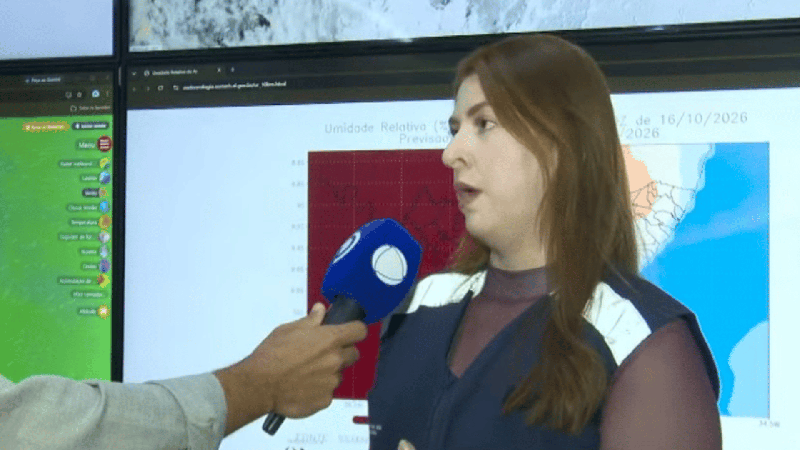 Meteorologista Juliana Souza explica a formação de redemoinhos de poeira em entrevista ao Fique Alerta.