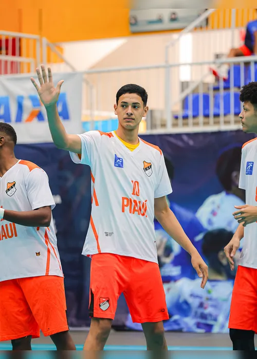 Jogador alagoano Yann Gabriel durante partida de handebol
