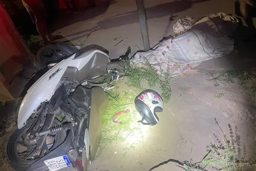 Local do acidente de motocicleta na AL-115, em Lagoa da Canoa