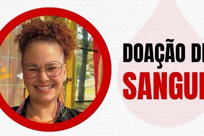 Jornalista Clarissa Uchôa Veiga em imagem divulgada pela campanha de doação de sangue